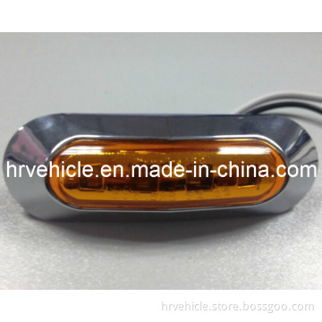 DOT/SAE LED Side Marker Clearance Lamp with Chrome Base